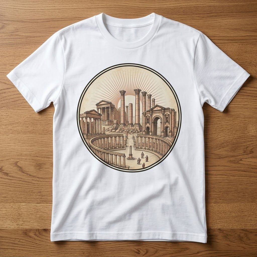 Jerash T-Shirt – Roman Ruins of Jordan Graphic Tee
